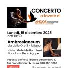 CONCERTO BENEFICO PER ANDOS MILANO ODV – 15 DICEMBRE 2025