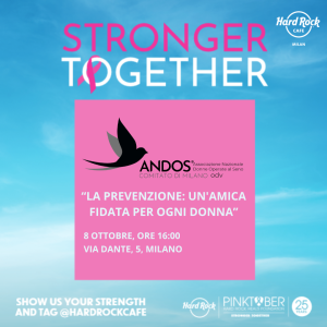 ANDOS MILANO ODV OSPITE DEL PINKTOBER DELL&#39;HARD ROCK CAFE MILANO