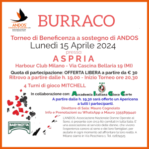 TORNEO BENEFICO DI BURRACO