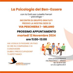 I MARTEDÌ DELLA PSICOLOGIA DEL BEN-ESSERE