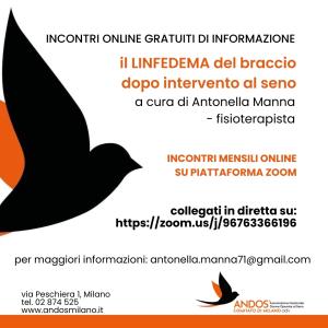 IL LINFEDEMA DEL BRACCIO DOPO INTERVENTO AL SENO: LUNEDÌ 14 OTTOBRE NUOVO APPUNTAMENTO ONLINE DI INFORMAZIONE GRATUITA